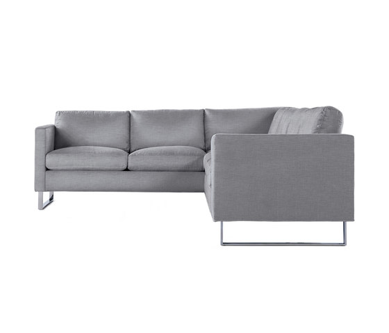 Goodland Large Sectional in Fabric, Right, Stainless Legs | Sofás | Design Within Reach