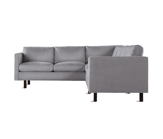Goodland Large Sectional in Fabric, Right, Walnut Legs | Divani | Design Within Reach