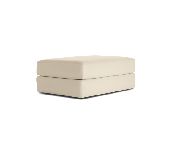Reid Ottoman in Leather | Pouf | Design Within Reach