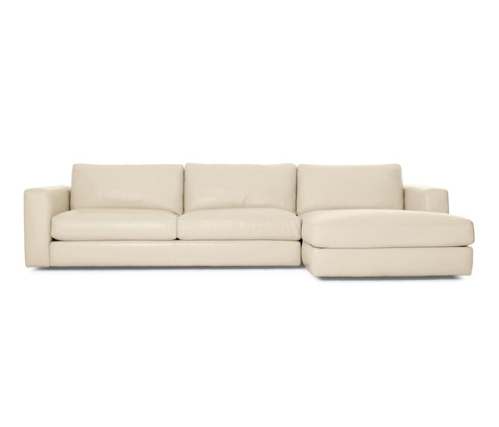 Reid Sectional Chaise Right in Leather | Sofas | Design Within Reach