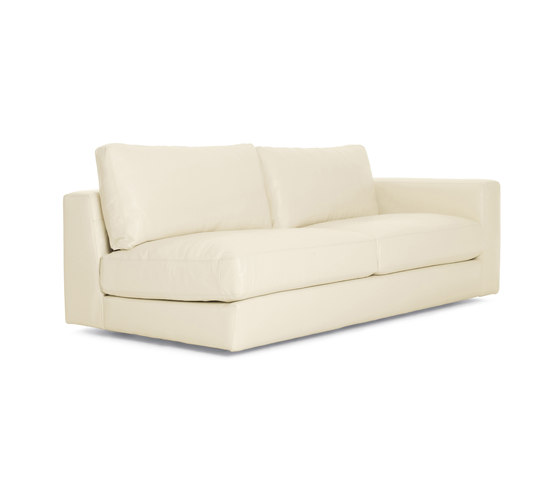 Reid One-Arm Sofa Right in Leather | Modulare Sitzelemente | Design Within Reach