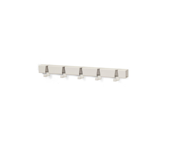 Coatrack By The Meter 5 Hooks | white | Barre attaccapanni | Vij5