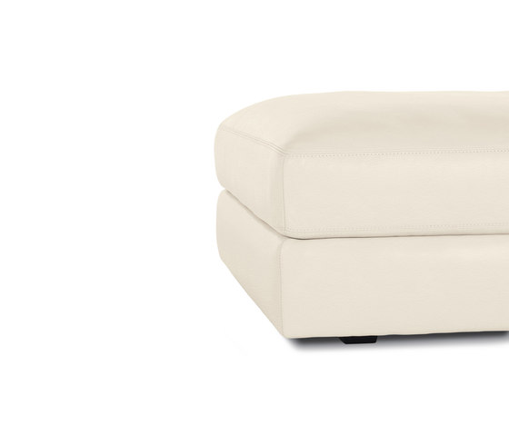 Reid Cocktail Ottoman in Leather | Pouf | Design Within Reach