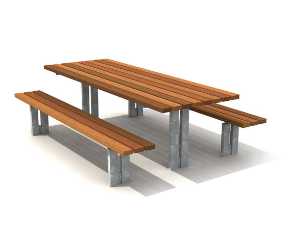 Standard Wooden Picnic Set | Table-seat combinations | Streetlife