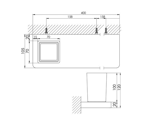 420 2022 Shelf with glass | Mensole / supporti mensole | Steinberg