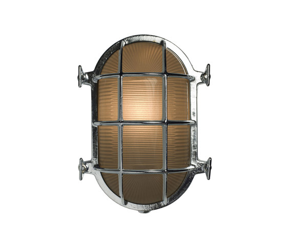 7034 Oval Brass Bulkhead with Internal Fixing, Chrome Plated | Wall lights | Original BTC