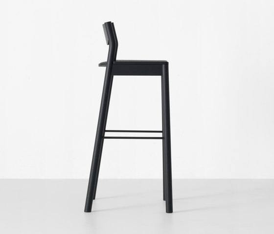 Tangerine Stool with Back - Black | Bar stools | Resident