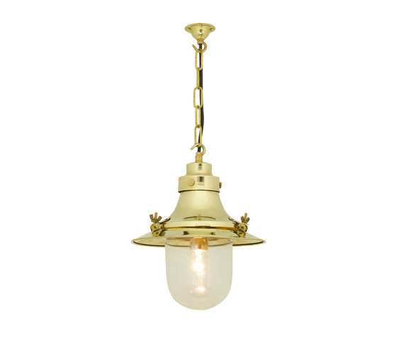 7125 Ship's Small Decklight, Polished Brass, Clear Glass | Suspended lights | Original BTC