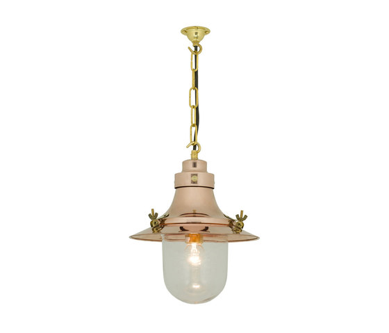 7125 Ship's Small Decklight, Polished Copper, Clear Glass | Suspended lights | Original BTC