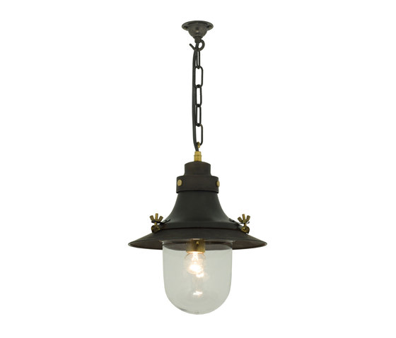 7125 Ship's Small Decklight, Weathered Copper, Clear Glass | Suspended lights | Original BTC