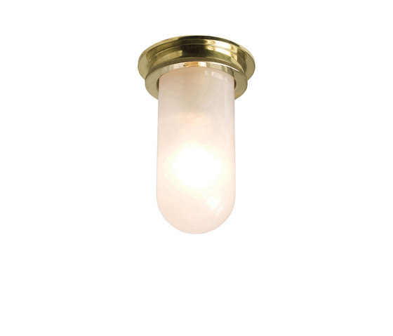 7202 Ship's Companionway Light, Polished Brass, Frosted Glass | Ceiling lights | Original BTC