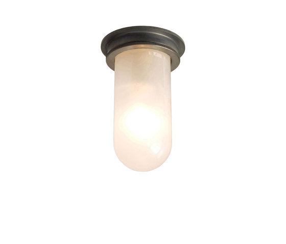 7202 Ship's Companionway Light, Weathered Brass, Frosted Glass | Ceiling lights | Original BTC