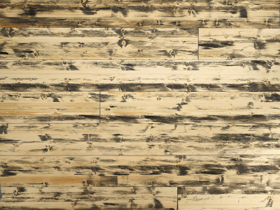 ELEMENTs Galleria Spruce hacked H1 black | Wood panels | Admonter Holzindustrie AG