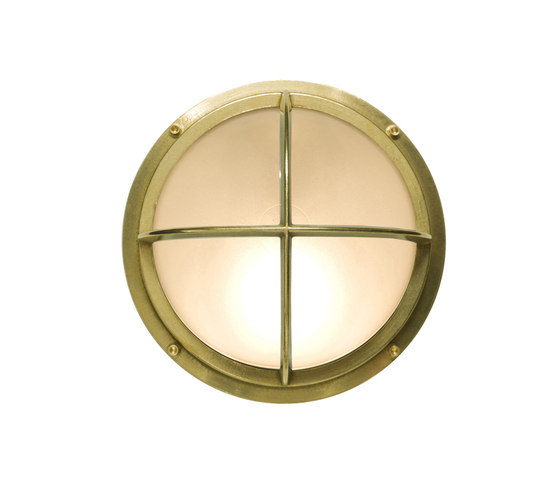 1000----7226 Brass Bulkhead With Cross Guard, G24, Polished Brass | Wall lights | Original BTC