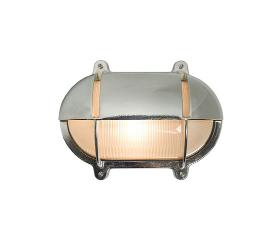 7435 Oval Brass Bulkhead With Eyelid Shield, Medium, Chrome Plated | Wall lights | Original BTC