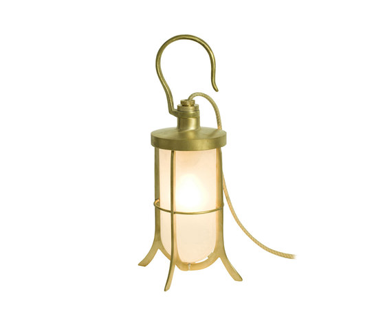1000----7521 Ship's Hook Light, Frosted Glass, Polished Brass | Lámparas de sobremesa | Original BTC
