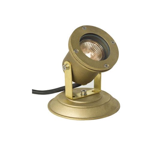 1000----7604 Spotlight for Submerged or Surface use, Brass Plate, Brass | Outdoor floor lights | Original BTC