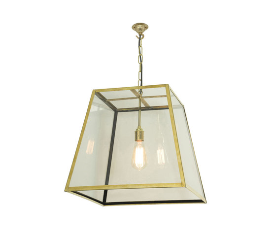 7636 Quad Pendant, Internal Glass, Large, Polished Brass, Clear Glass | Suspended lights | Original BTC