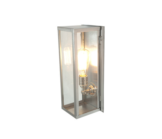 1000----7650 Narrow Box Wall Light, Internal Glass, Satin Nickel, Clear Glass | Wandleuchten | Original BTC