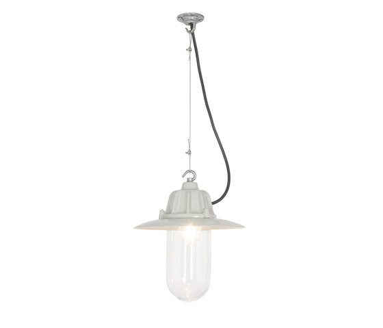 7675 Dockside Pendant, With Reflector, Putty Grey, Clear Glass | Suspended lights | Original BTC