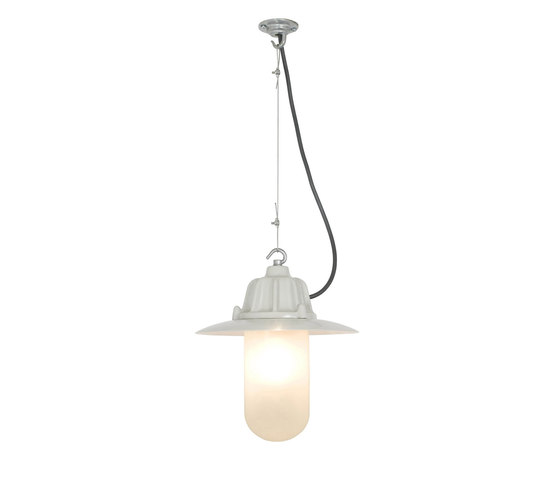 7675 Dockside Pendant, With Reflector, Putty Grey, Frosted Glass | Pendelleuchten | Original BTC