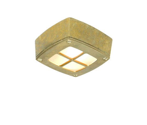 8140 Ceiling Light Square, Cross Guard, Brass | Deckenleuchten | Original BTC