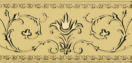 Grand Elegance Gold narciso A oro su crema | Baldosas de cerámica | Petracer's Ceramics