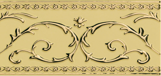 Grand Elegance Gold narciso B oro su crema | Piastrelle ceramica | Petracer's Ceramics