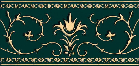Grand Elegance Gold narciso A oro su verde | Ceramic tiles | Petracer's Ceramics