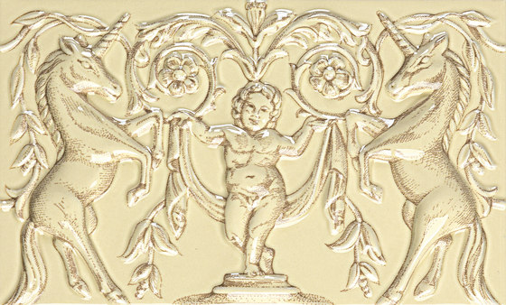 Grand Elegance unicorni A su crema | Ceramic tiles | Petracer's Ceramics