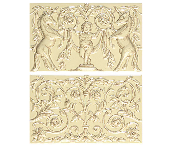 Grand Elegance unicorni B su crema | Baldosas de cerámica | Petracer's Ceramics