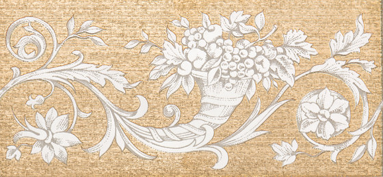 Grand Elegance gemelli con cornucopia su panna C | Keramik Fliesen | Petracer's Ceramics