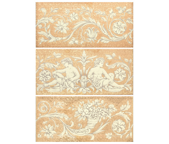 Grand Elegance gemelli con cornucopia su crema A | Ceramic tiles | Petracer's Ceramics