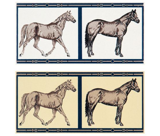 Grand Elegance country life horses A green | Ceramic tiles | Petracer's Ceramics
