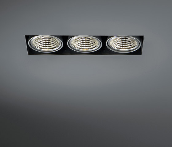 Mini multiple trimless 3x LED 1-10V/Pushdim RG | Recessed ceiling lights | Modular Lighting Instruments