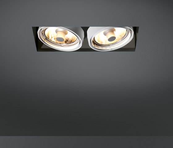 Multiple trimless 2x CDM-R111 GE | Recessed ceiling lights | Modular Lighting Instruments