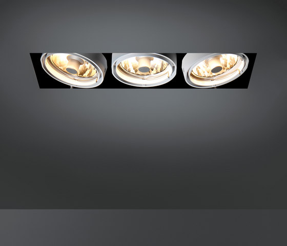 Multiple trimless 3x CDM-R111 GE | Lámparas empotrables de techo | Modular Lighting Instruments