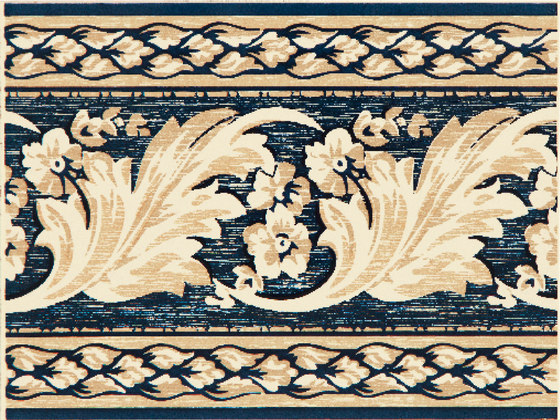 Grand Elegance fleures nicole blu su crema | Ceramic tiles | Petracer's Ceramics