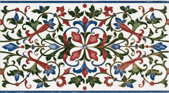 Grand Elegance fleures bouquet su panna | Baldosas de cerámica | Petracer's Ceramics