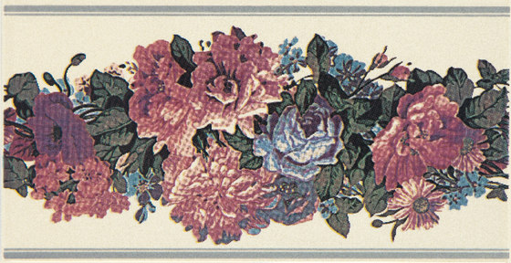 Grand Elegance fleures garland su crema B | Carrelage céramique | Petracer's Ceramics