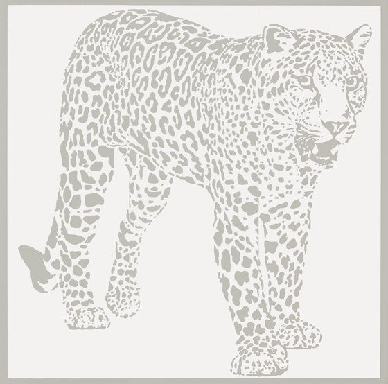 Gran Galà leopardo a caccia bianco | Piastrelle ceramica | Petracer's Ceramics