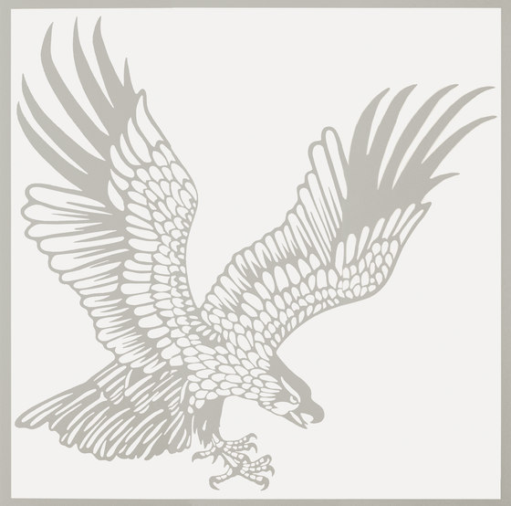 Gran Galà falcone in volo bianco | Ceramic tiles | Petracer's Ceramics
