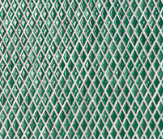 Rhumbus verde smeraldo | Mosaïques céramique | Petracer's Ceramics