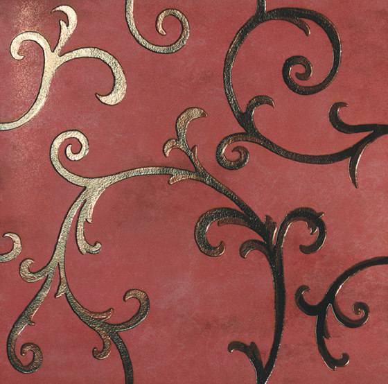 Rinascimento Decorata rubino rame | Piastrelle ceramica | Petracer's Ceramics
