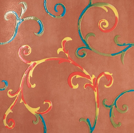 Rinascimento Decorata rame smalto colorato | Carrelage céramique | Petracer's Ceramics