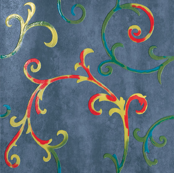 Rinascimento Decorata zaffiro smalto colorato | Keramik Fliesen | Petracer's Ceramics