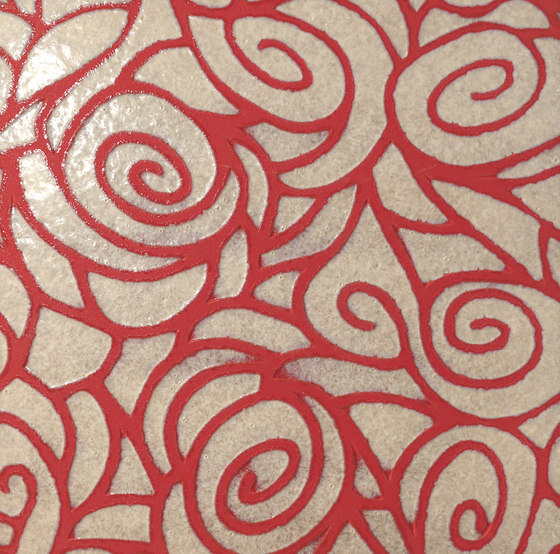 Tango passione su fondo rosso | Ceramic tiles | Petracer's Ceramics