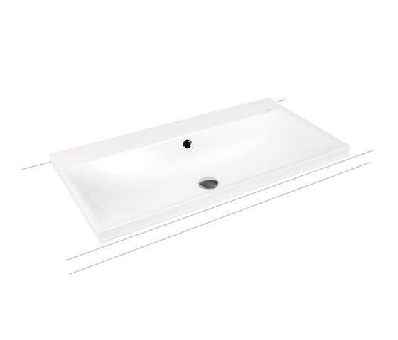 Silenio inset countertop washbasin 40 mm alpine white | Lavabi | Kaldewei