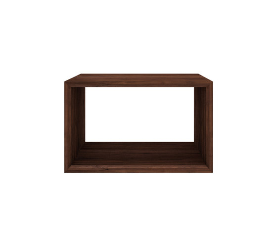 Walnut cube closed | Tables d'appoint | Ethnicraft
