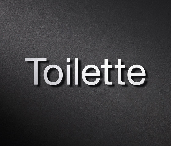Scritta TOILETTE / TOILETTE, 40 mm o 60 mm, autoadesiva | Pittogrammi / Cartelli | PHOS Design